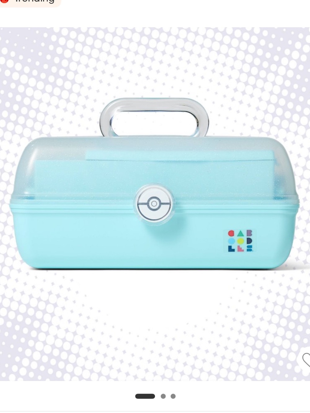 Pokémon X Target Caboodles Case Light Blue/Clear Sparkle Travel Organizer Case